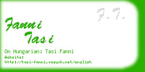 fanni tasi business card